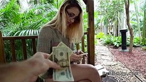 Blonde bangs in basement and hotel room