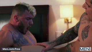Mencom - Inked studs Pierre Fitch, William Seed shower fuck on vacation