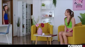 Shy Chick Gets Fucked & Creampie'd by Shemale in Real-Life Fantasy Scene