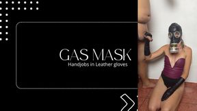 handjobs gas mask in leather gloves