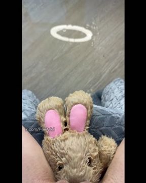 POV pussy humping and peeing on my plushie toy
