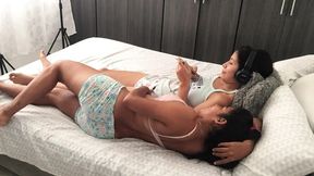 I have sex with my friend and we make horny video for her husband