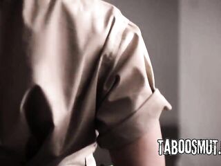 Bratty Golden-haired Teenager Arrested And Banged By 2 Police Officers