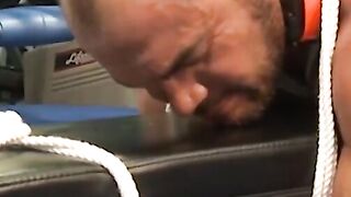 Hardcore Bondage Training - Whipping And Flogging For Muscular Guy On Gym Bench