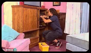 Cable Installer Dominates Blonde Natasha in BBC 4K online streaming