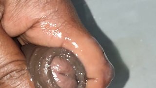 Exploring interaction with indian black cock and toilet play with cum and cumshot