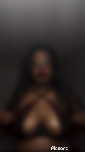Blurry boob worship