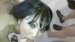 Hot Thai Babe Drenched in Cum - Bukkake Overload