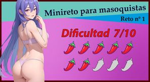 Spanish Quick masturbation challenge for submissive masochists. Can you overcome it?