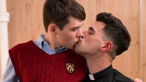 Altar Fellow Dakota Lovell Gets Slapped And Poked With Xxl Faux-Cock In The Bishop's Office - YesFather