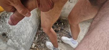 A Young Fucker in an Abandoned Factory Met His Stepdaddy and Fucked His Holes Hard Until He Came