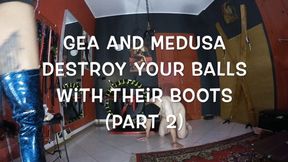 GEA DOMINA - GEA AND MEDUSA: DESTROY YOUR BALLS WITH OUR BOOTS (MOBILE)