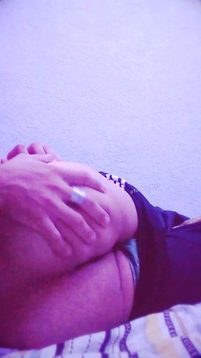 Teasing my oiled up femboy bussy and fingering my hole for you