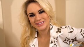 Damn Good Deal - Blonde housewife with nice sexy cleavage