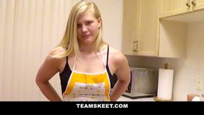 Naughty blonde Roxy Lovette breaks the rules and gets fucked
