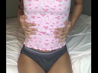Super Petite Just 18yo Hotty Enjoys Flashing Her Little Tits And Corpulent Cunt To Mature Dudes - The Panty Bank