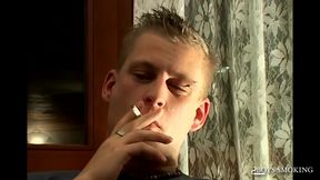 BoysSmoking: Keith Ledger Works Hard On His Thick Cock While Puffing His Cig