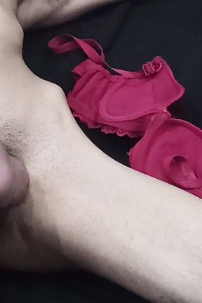 Big Cock Masturbation on Step Sister Bra
