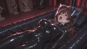 Latex Vacuum Bed Encasement & Intense Vibrator Orgasm Ritual - Solo Female