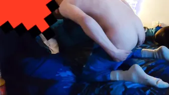 British Twink in Trackies Jerks Off and Cums on His Ass