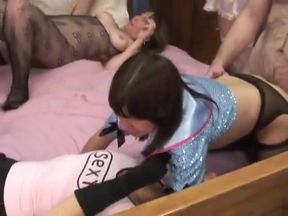 Busty chick in a full body lace suit gets man handled by Geek Logan