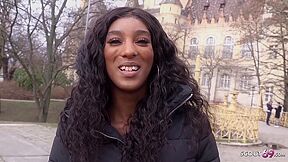 Slim Ebony Teenager 18+ Asia Rae Pickup And Nail For Cash - Ebony