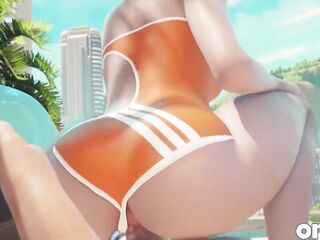 Tracer Beach Oral pleasure and Jo-bag Fuck & Wild Anal Riding and Titfuck Ejaculation - 3D Overwatch Animation
