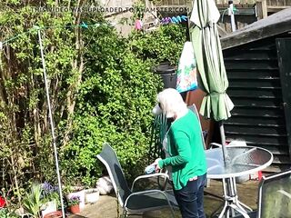 Neighbour Granny Large Saggy Titties Cleaning