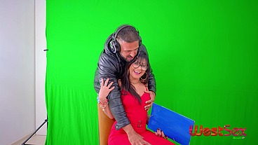 I fucked the wife of the photo studio owner, he fucks me for pay and I fuck his hot naughty wife