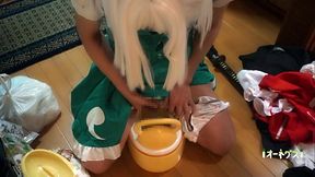 妖夢（はっとりさん）限界まで我慢しておまるに放尿