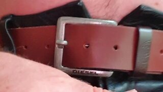 Master ramon jerks off in his hot leather pants after his slave has been