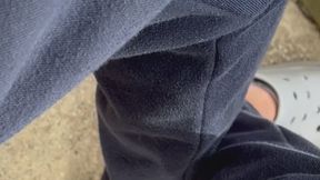 Morning smoking in white socks
