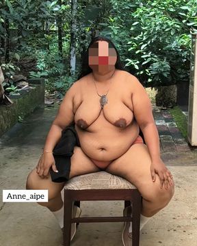 India Curvey Girl in Black Jacket Completely Strips for the Camera