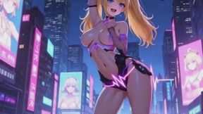 108. Princess peach cyberpunk version (Ai animation)