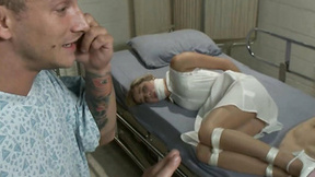 Dude ties & fucks blond nurse