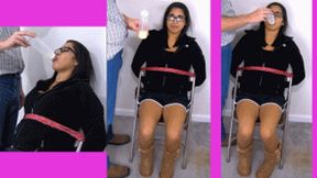 College girl eRica drinks a bottle of cum to join the Alpha Cum Tau sorority!