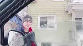 Guy Picks Up Stranded Stud Lesbian And Give Her Cock For The First Time