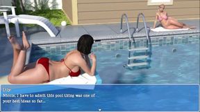 Lily of the valley: two sexy naked housewives by the pool ep 18