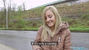 Blonde Agent Runs After Outdoor Sex with Cop