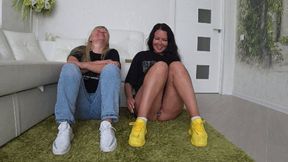 sneakers and sock tease and smell AaSos