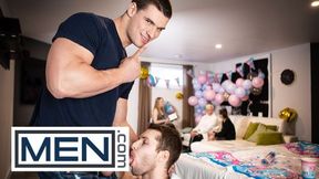 BOYS - Benjamin Blue Gets Unloaded With A Fuck stick And Completes Up Railing Malik Delgaty’s Giant Knob