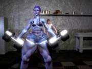 Widowmaker Works Out (Muscle Growth Animation)