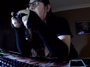 Chubby Shemale Gamer Girl Plays PSO and Takes A Dick