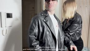 Blonde Drags Club Hunk Home Chokes on Big Cock Gushes Cum