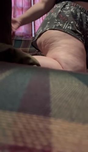 BBC neighbor gets caught fucking big booty milf