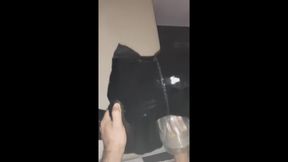 Leather ass fleshlight fucked