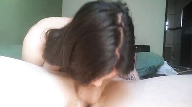 she swallows it whole until I cum deep in her throat, deepthroat