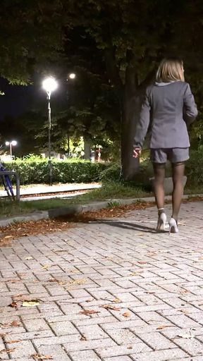 In nylon stockings and business suit I stumble through the night   Clip 2