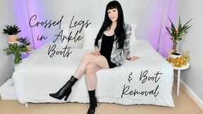 Crossed Legs in Ankle Boots and Boot Removal (MP4 480)