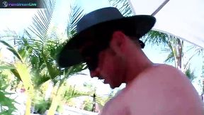 Diamond Fox likes to be in between two guys, while their dicks are inside her fuckholes